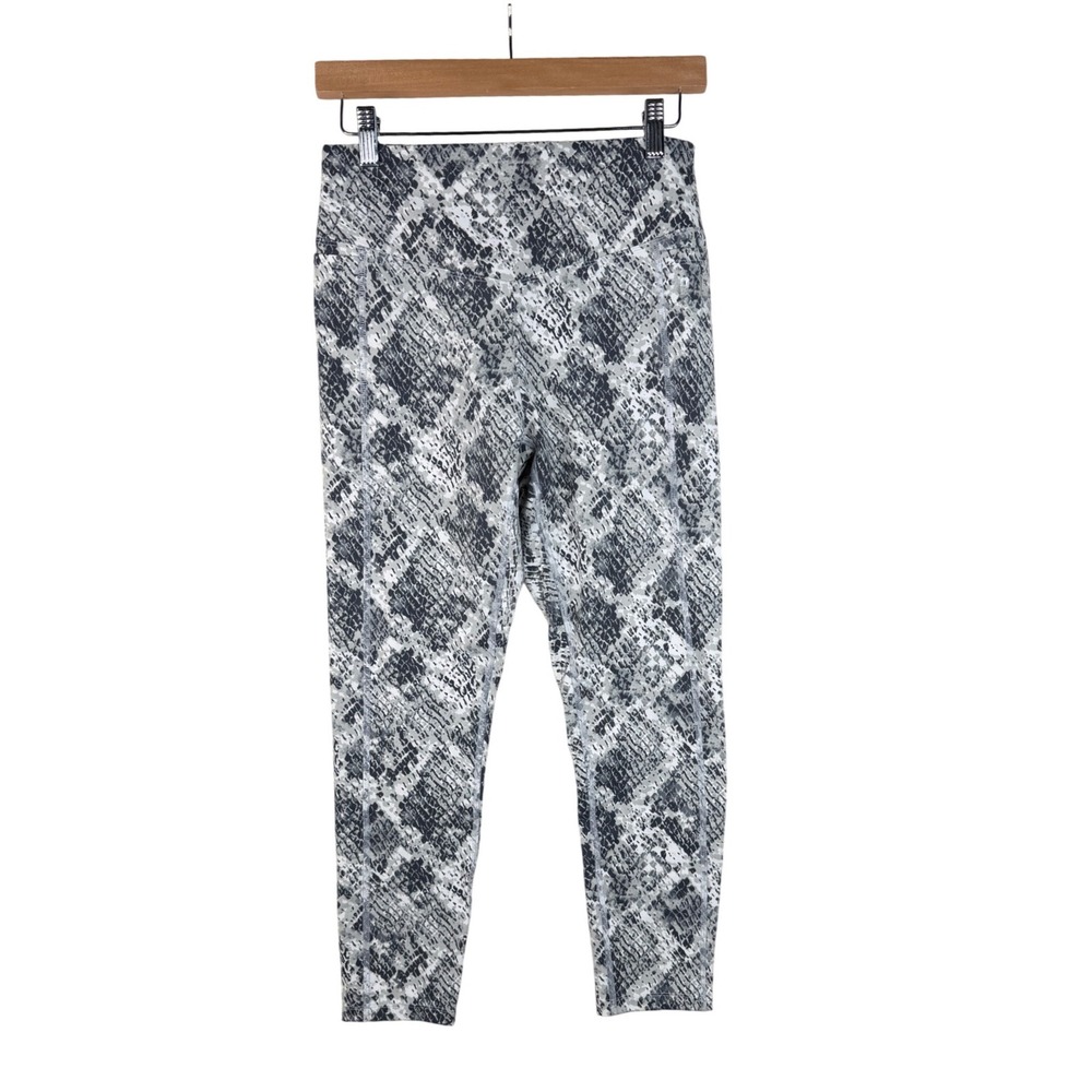 PINK Victoria's Secret Snake Print Leggings size Medium Black/White/Gray